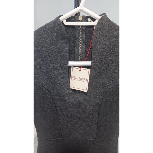 Tags Still On Small Rolla Coster  Womens Dress Gray Zip Up Tank Dress - Picture 2 of 9